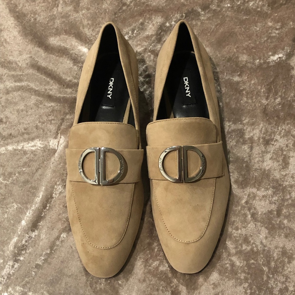 DKNY suede loafer shoes. Size 8 1/2 . Brand new, never been worn.